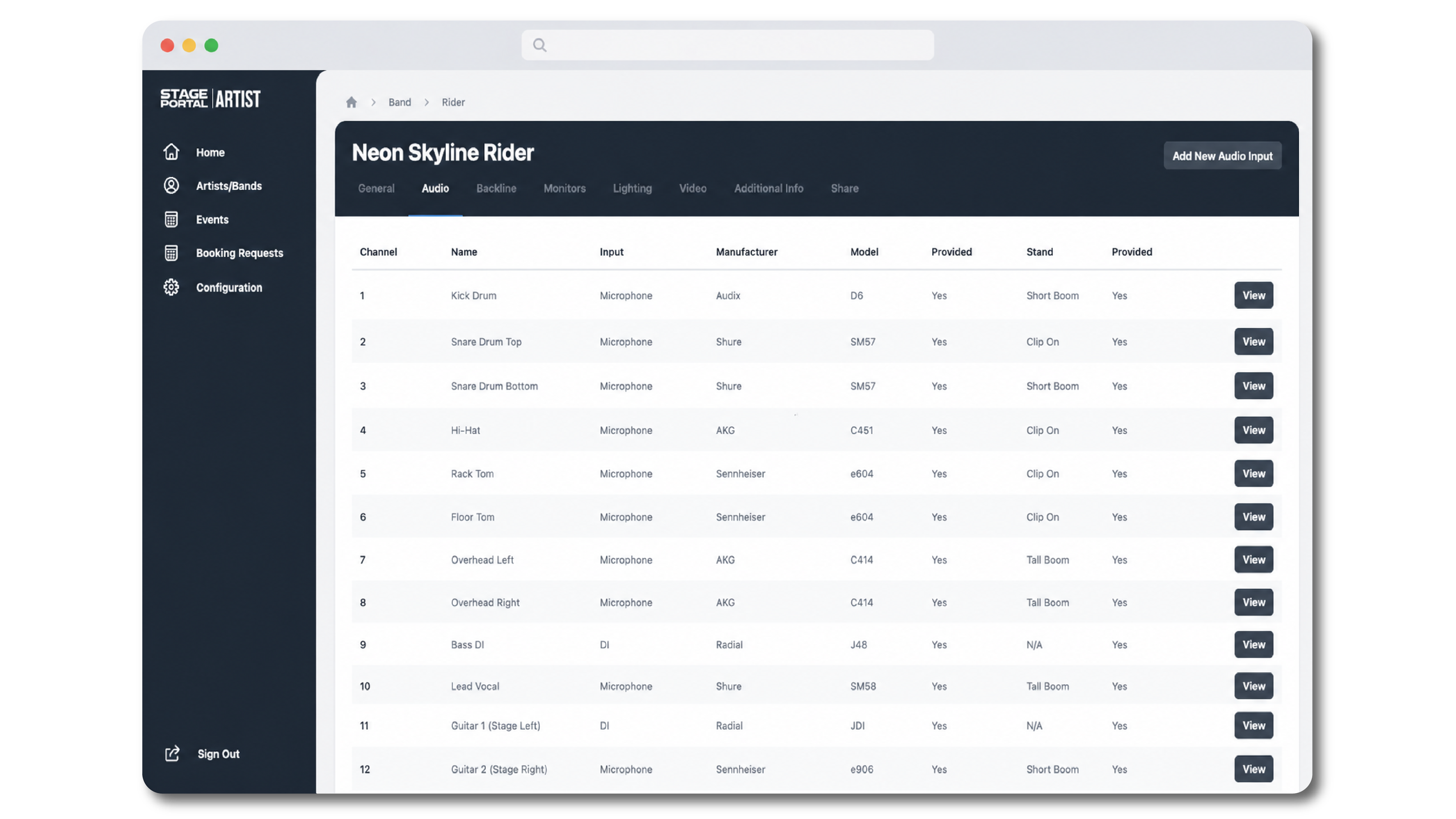 Stage Portal booking manager